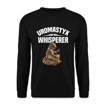 Crazy Uromastyx Whisperer - Unisex Sweatshirt - black - Front - Alina (178cm) & Michal (187cm)