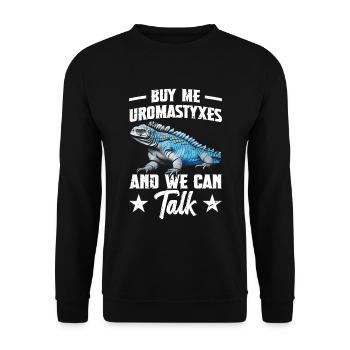 Achetez-moi des uromastyx et nous pourrons parler - Sweat-shirt Unisexe - noir - Devant - Alina (178cm) & Michal (187cm)