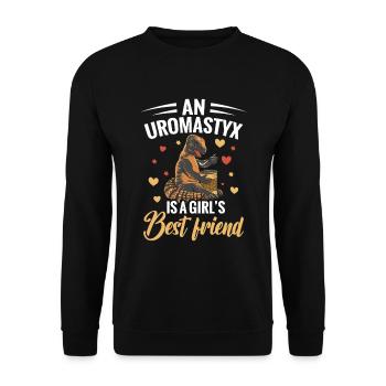 A uromastyx is a friend's best friend - Unisex Sweatshirt - black - Front - Alina (178cm) & Michal (187cm)