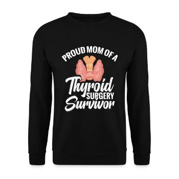 Stolze Mutter Einer Schilddrüsenoperation, Die - Unisex Pullover - Schwarz - Vorne - Alina (178cm) & Michal (187cm)
