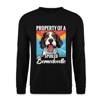 Property of a spoiled Bernedoodle - Unisex Sweatshirt - black - Front - Alina (178cm) & Michal (187cm)