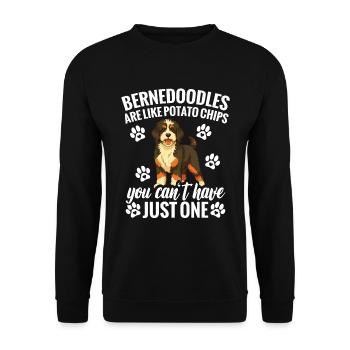 Bernedoodles are like potato chips that you can - Unisex Sweatshirt - black - Front - Alina (178cm) & Michal (187cm)