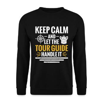 Restez calme et laissez-vous faire - Sweat-shirt Unisexe - noir - Devant - Alina (178cm) & Michal (187cm)