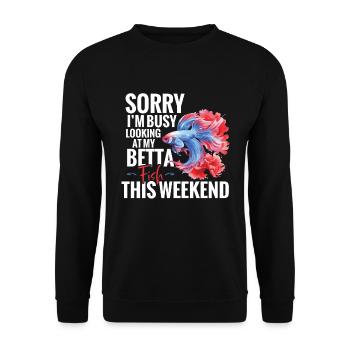 Sorry, I'm with it this weekend - Unisex Sweatshirt - black - Front - Alina (178cm) & Michal (187cm)