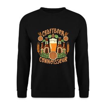 Craft Beer Connoisseur - Unisex Sweatshirt - black - Front - Alina (178cm) & Michal (187cm)