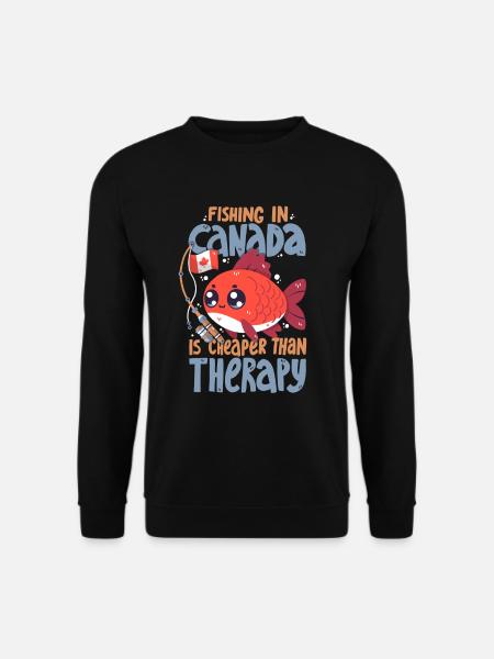 La pêche au Canada est moins chère que la thérapie - Sweat-shirt Unisexe - noir