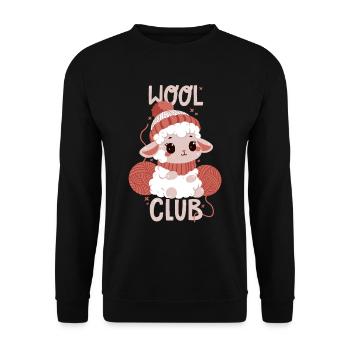 Club de laine - Sweat-shirt Unisexe - noir - Devant - Alina (178cm) & Michal (187cm)