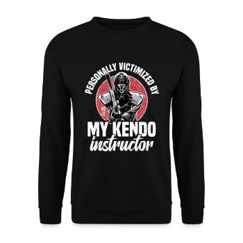 Personal victim of my kendo teacher - Unisex Sweatshirt - black - Front - Alina (178cm) & Michal (187cm)