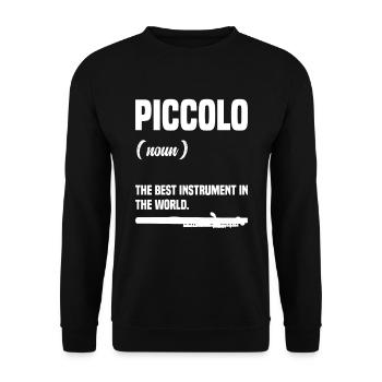 piccolo (noun), the best instrument of the - Unisex Sweatshirt - black - Front - Alina (178cm) & Michal (187cm)