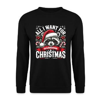 All I want for Christmas is a - Unisex Sweatshirt - black - Front - Alina (178cm) & Michal (187cm)