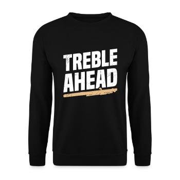 Piccolos Treble Ahead - Unisex Sweatshirt - black - Front - Alina (178cm) & Michal (187cm)