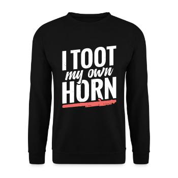 Piccolos, I make my own horn - Unisex Sweatshirt - black - Front - Alina (178cm) & Michal (187cm)