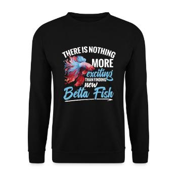 There's nothing more exciting than finding - Unisex Sweatshirt - black - Front - Alina (178cm) & Michal (187cm)