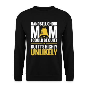 Chœur de clochettes maman Je suis peut-être silencieux mais c’est - Sweat-shirt Unisexe - noir - Devant - Alina (178cm) & Michal (187cm)