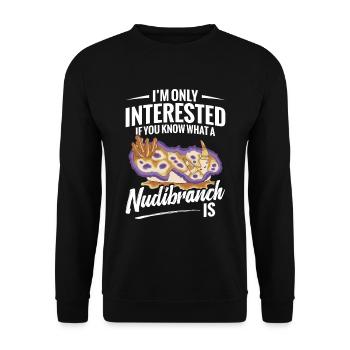 Mich Interessiert Nur, Ob Sie Wissen, Was Eine - Unisex Pullover - Schwarz - Vorne - Alina (178cm) & Michal (187cm)