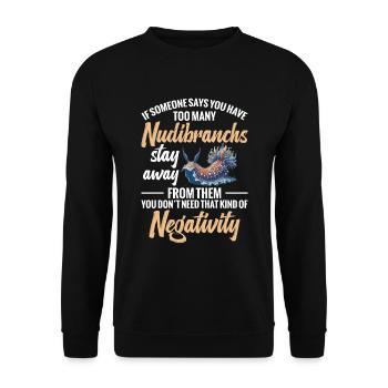 Wenn Jemand Sagt, Dass Sie Zu Viele Nacktschnecken - Unisex Pullover - Schwarz - Vorne - Alina (178cm) & Michal (187cm)
