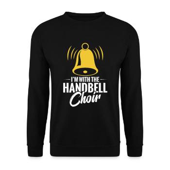 Je suis avec le chœur de cloches à main - Sweat-shirt Unisexe - noir - Devant - Alina (178cm) & Michal (187cm)