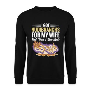 « J’ai eu des limaces pour ma femme... - Sweat-shirt Unisexe - noir - Devant - Alina (178cm) & Michal (187cm)
