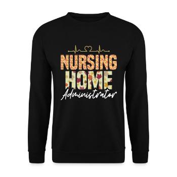 Nursing Home Administrators - Unisex Sweatshirt - black - Front - Alina (178cm) & Michal (187cm)