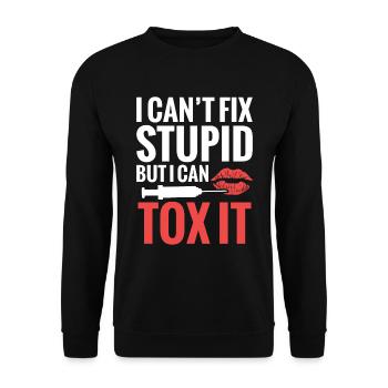 Aesthetic nurse I can't do stupid things - Unisex Sweatshirt - black - Front - Alina (178cm) & Michal (187cm)