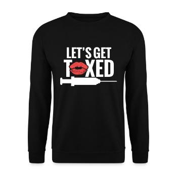 Cosmetic Nurse Let’s Get Toxed - Unisex Pullover - Schwarz - Vorne - Alina (178cm) & Michal (187cm)