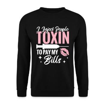 Cosmetic Nurse I Inject People - Unisex Sweatshirt - black - Front - Alina (178cm) & Michal (187cm)