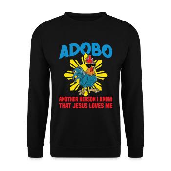 Adobo, Ein Weiterer Grund, Warum Ich Weiß, Dass - Unisex Pullover - Schwarz - Vorne - Alina (178cm) & Michal (187cm)