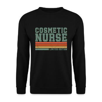 Ästhetische Krankenschwester Cosmetic Nurse - Unisex Pullover - Schwarz - Vorne - Alina (178cm) & Michal (187cm)