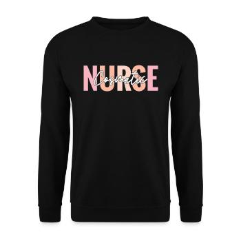 Ästhetische Krankenschwester Cosmetic Nurse - Unisex Pullover - Schwarz - Vorne - Alina (178cm) & Michal (187cm)