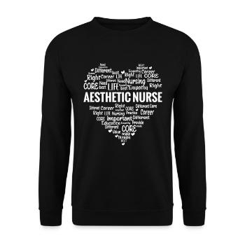 Ästhetische Krankenschwester Ich Bin Kein - Unisex Pullover - Schwarz - Vorne - Alina (178cm) & Michal (187cm)