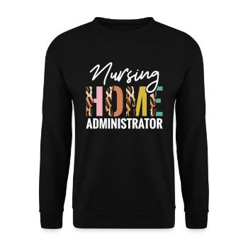 Nursing Home Administrators - Unisex Sweatshirt - black - Front - Alina (178cm) & Michal (187cm)
