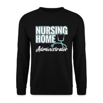 Nursing Home Administrators - Unisex Sweatshirt - black - Front - Alina (178cm) & Michal (187cm)