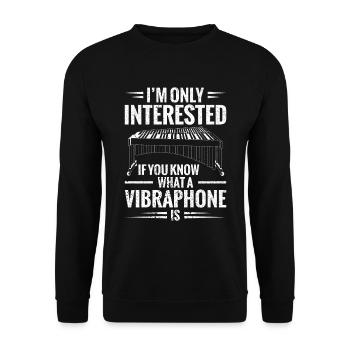 Mich Interessiert Nur, Ob Sie Wissen, Was Ein - Unisex Pullover - Schwarz - Vorne - Alina (178cm) & Michal (187cm)