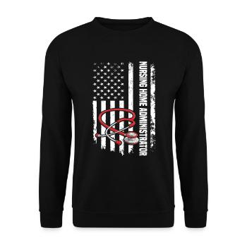 Nursing Home Administrators - Unisex Sweatshirt - black - Front - Alina (178cm) & Michal (187cm)