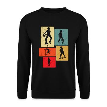 Pogo-stick: Nennen Sie Ihn Niemals Nur Ein - Unisex Pullover - Schwarz - Vorne - Alina (178cm) & Michal (187cm)