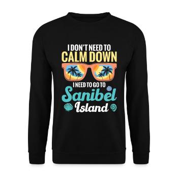 Ich Muss Mich Nicht Beruhigen, Ich Muss Nach - Unisex Pullover - Schwarz - Vorne - Alina (178cm) & Michal (187cm)