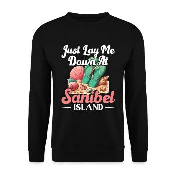 Just lay me down on Sanibel Island - Unisex Sweatshirt - black - Front - Alina (178cm) & Michal (187cm)