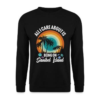 Tout ce qui m’intéresse, c’est d’être sur Sanibel - Sweat-shirt Unisexe - noir - Devant - Alina (178cm) & Michal (187cm)