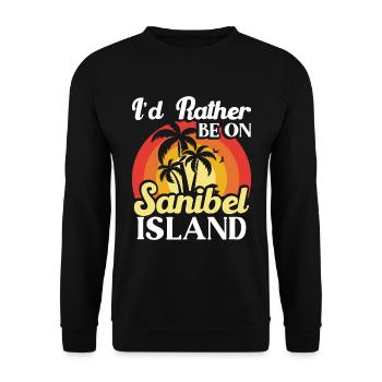 I'd rather be on Sanibel Island - Unisex Sweatshirt - black - Front - Alina (178cm) & Michal (187cm)