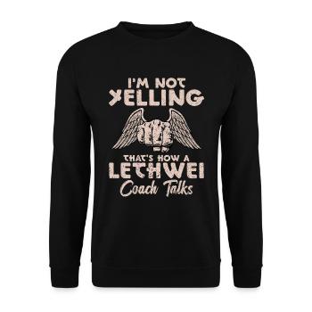 "Je ne crie pas, alors parlez - Sweat-shirt Unisexe - noir - Devant - Alina (178cm) & Michal (187cm)