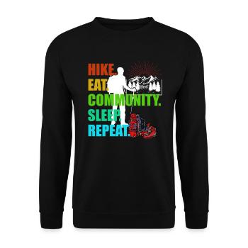Funny saying for hiking, mountains, hiking - Unisex Sweatshirt - black - Front - Alina (178cm) & Michal (187cm)