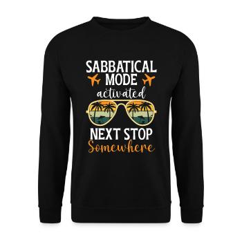 Sabbatical Mode Enabled: Next Stop Somewhere - Unisex Sweatshirt - black - Front - Alina (178cm) & Michal (187cm)