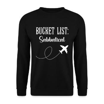 Bucket List: Sabbatical - Unisex Pullover - Schwarz - Vorne - Alina (178cm) & Michal (187cm)