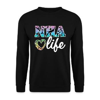 Life as a nursing home administrator - Unisex Sweatshirt - black - Front - Alina (178cm) & Michal (187cm)