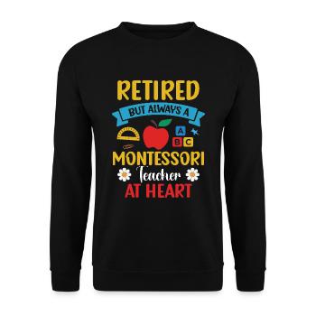 Retraité, mais toujours dans mon cœur - Sweat-shirt Unisexe - noir - Devant - Alina (178cm) & Michal (187cm)