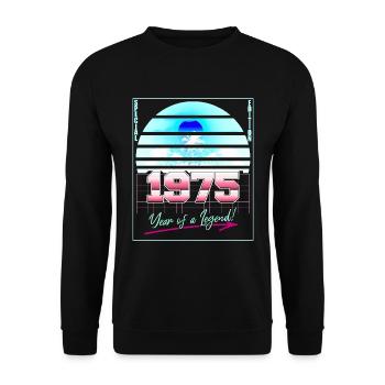50th Birthday Man Woman 50 Years 1975 Decoration Funny - Unisex Sweatshirt - black - Front - Alina (178cm) & Michal (187cm)