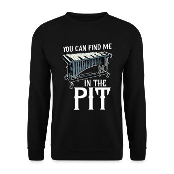 Vibraphone You Can Find Me In The Pit - Unisex Sweatshirt - black - Front - Alina (178cm) & Michal (187cm)