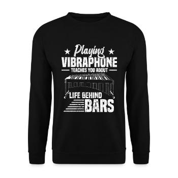 Wenn Sie Vibraphon Spielen, Erfahren Sie Mehr Über - Unisex Pullover - Schwarz - Vorne - Alina (178cm) & Michal (187cm)