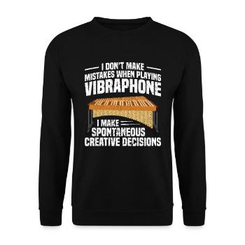 Ich Mache Keine Fehler, Wenn Ich Vibraphon Spiele. - Unisex Pullover - Schwarz - Vorne - Alina (178cm) & Michal (187cm)