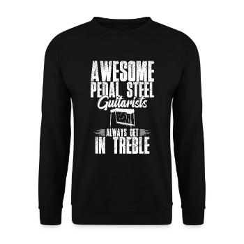 Des guitaristes de pedal steel fantastiques viennent toujours - Sweat-shirt Unisexe - noir - Devant - Alina (178cm) & Michal (187cm)